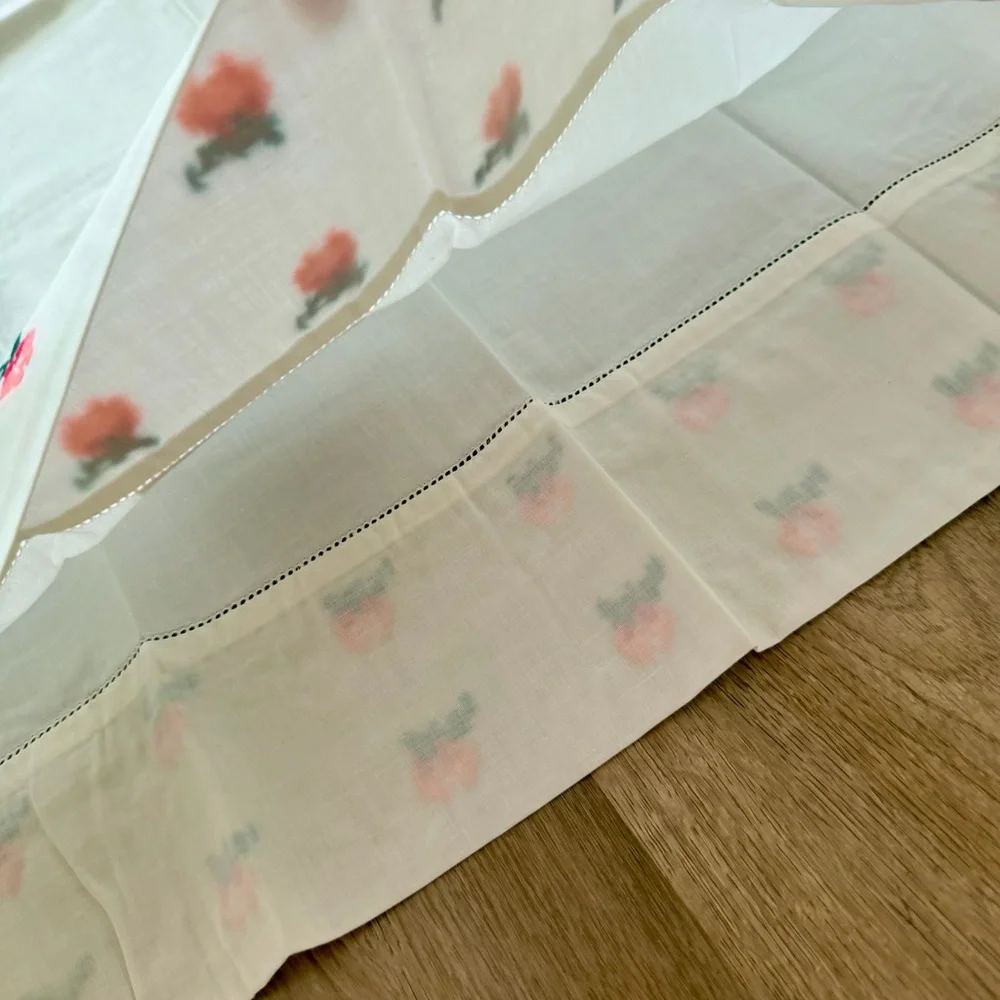 NOS Dan River Combed Percales Fashion Borders Cotton Two Pillowcases 42 x 38 1/2
